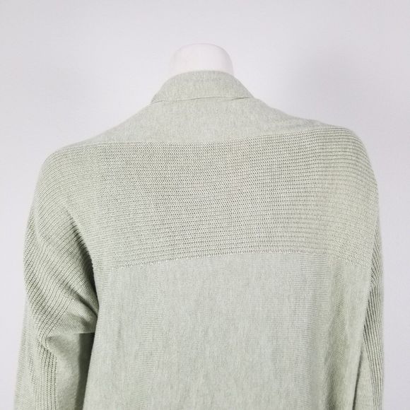 Lululemon Cashlu Knit Waterfall Open Cardigan In Heathered Rosemary Green Sz M/L - Picture 6 of 13